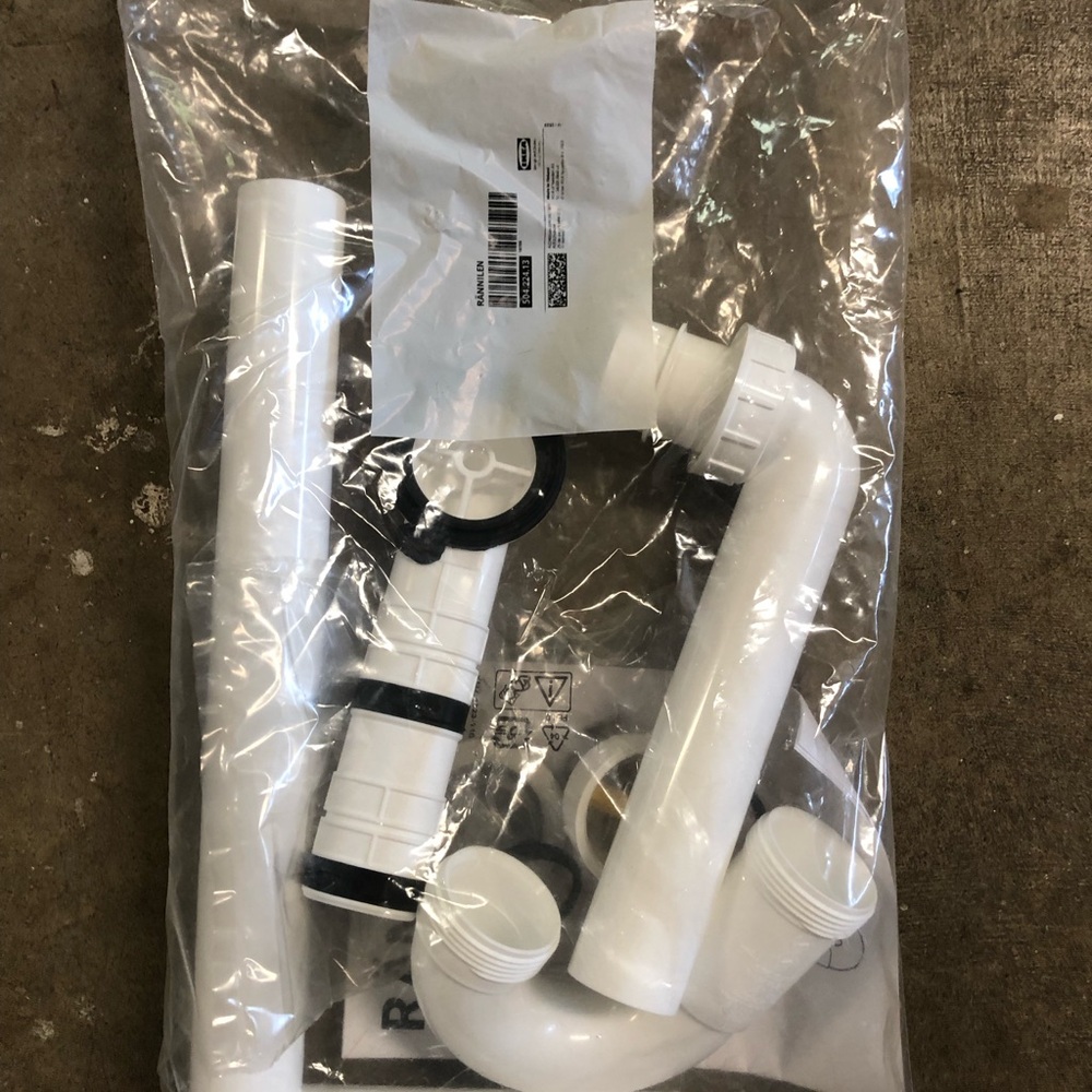 Single bowl Sink Drain Trap and Connector Kit - IKEA